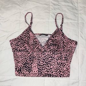 cheetah print pink cami